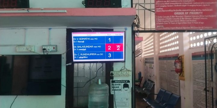 Token Display & Queue Management System for Hospitals
