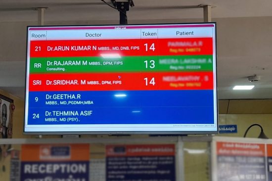 Token Display & Queue Management System for Hospitals